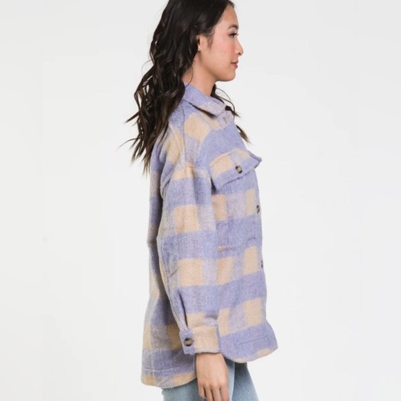 Harlow June Shacket Wool blend Shirt jacket NEW with TAGS women size medium - Picture 3 of 5